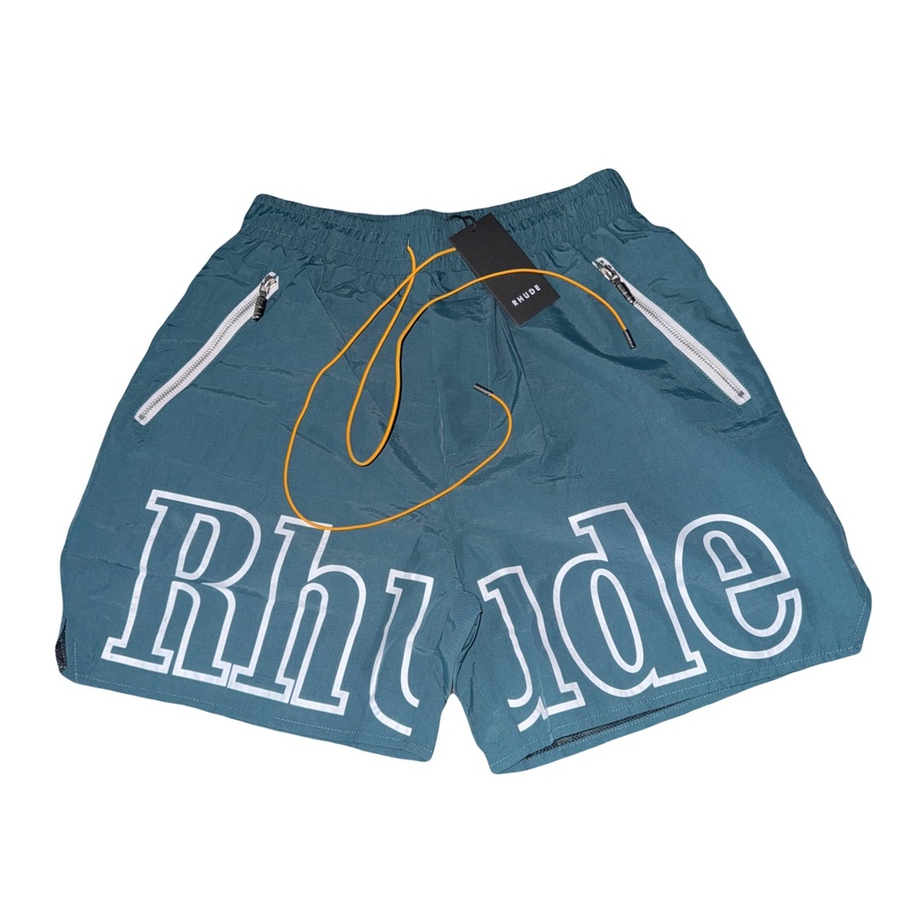 Rhude Blue Shorts with White Details